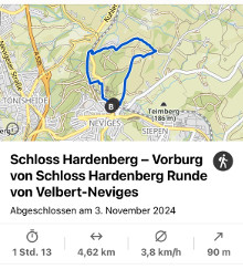 Herbstwanderung Route